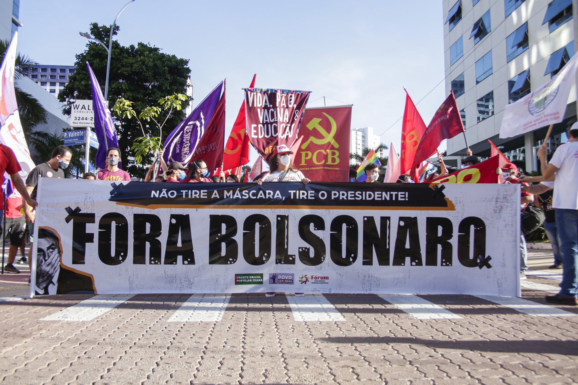 Protesto contra Bolsonaro no último dia 3 de julho, na Praça Portugal (Foto: Thais Mesquita)