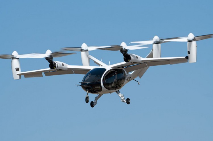 Projeção de como deve ser o eVTOL, carro voador, da Joby(Foto: Joby Aviation/divulgação)