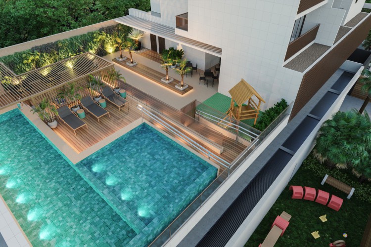 Vista geral da área de lazer do J.Smart Guararapes(foto: Divulgação)