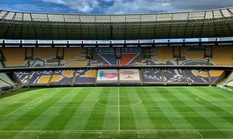 Mosaico desenhado pela torcida organizada do Fortaleza 