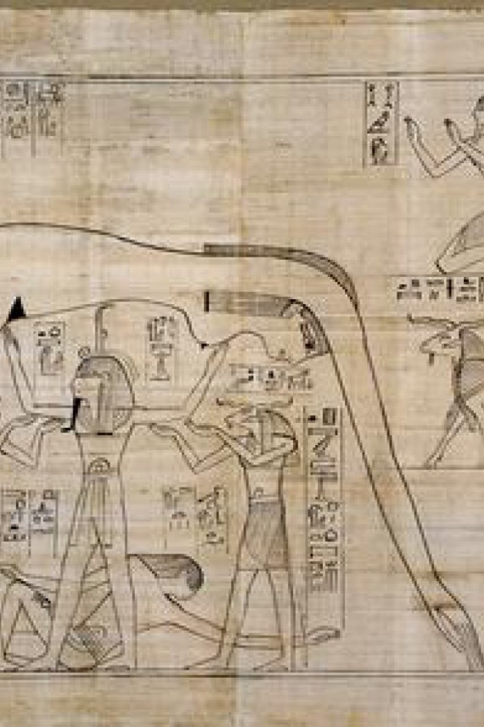 Desenho do mito da criação do Egito (Foto: Divulgação )