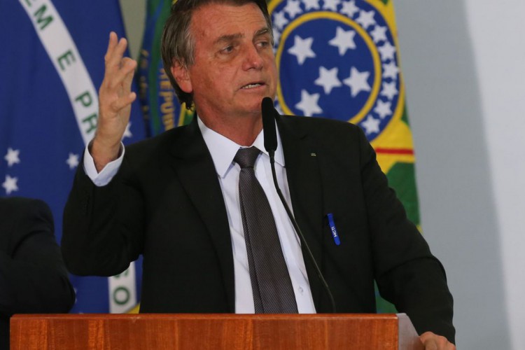 Presidente Jair Bolsonaro, discursa durante solenidade de sanção da lei de capitalização da Eletrobrás