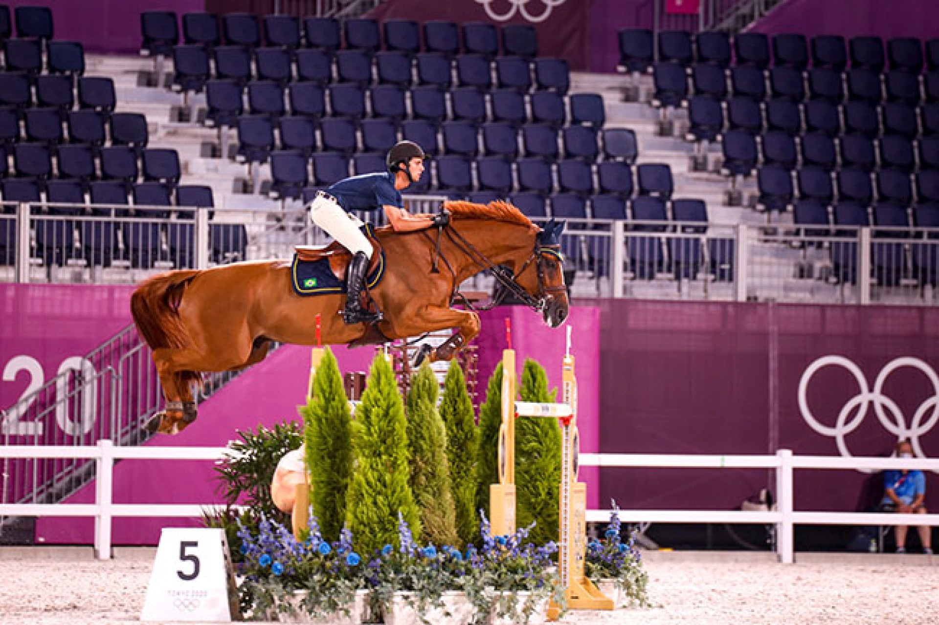 Dois brasileiros competiram na classificatória do salto no hipismo na Olimpíada de Tóquio 2020