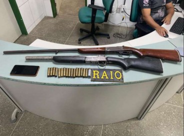 Armas e munições foram apreendidos no município de Madalena 