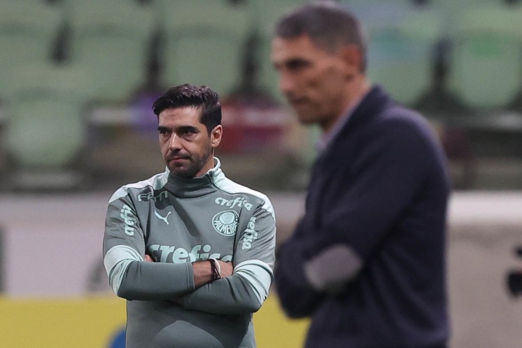 Técnico Abel Ferreira no jogo Palmeiras x Fortaleza, no Allianz Parque, pelo Campeonato Brasileiro Série A