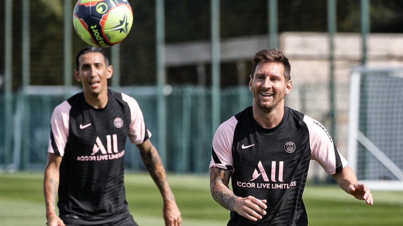 Atacante argentino Lionel Messi realiza primeiro treino no PSG(foto: Divulgação/PSG)