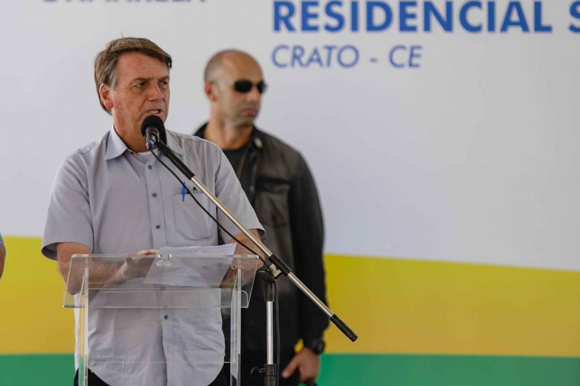 ￼Bolsonaro em visita a Juazeiro do Norte para a entrega de residenciais do Programa Casa Verde e Amarela no mês passado (Foto: Aurelio Alves)
