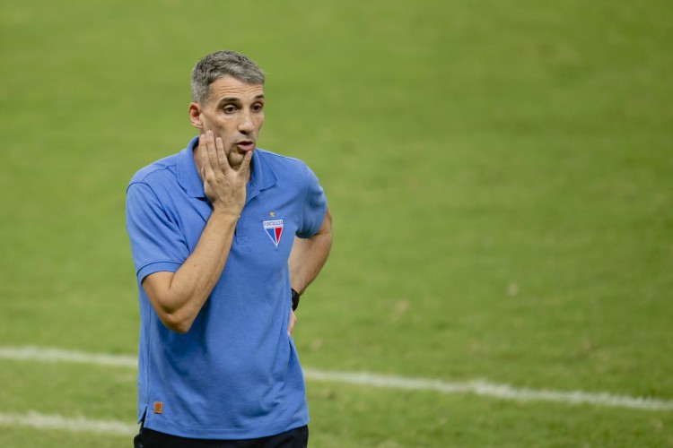 FORTALEZA, CE, BRASIL, 01-08.2021: Juan Pablo Vojvoda. Ceara x Fortaleza, na Arena Castelao pelo Campeonato Brasileiro. em epoca de COVID-19. (Foto:Aurelio Alves/ Jornal O POVO)