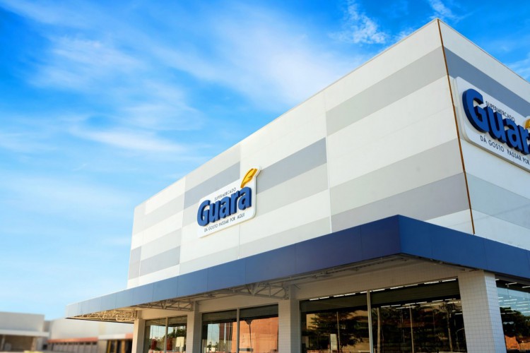 Foto mostra fachada do Supermercado Guará