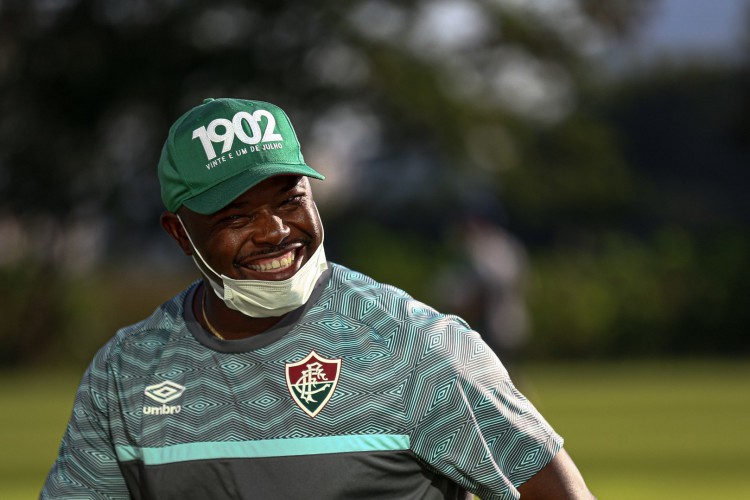 Auxiliar técnico Marcão em treino do Fluminense no CT Carlos Castilho, no Rio de Janeiro