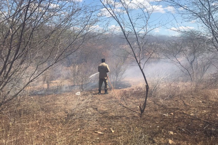 Incêndio localizado nas proximidades de Arneiroz