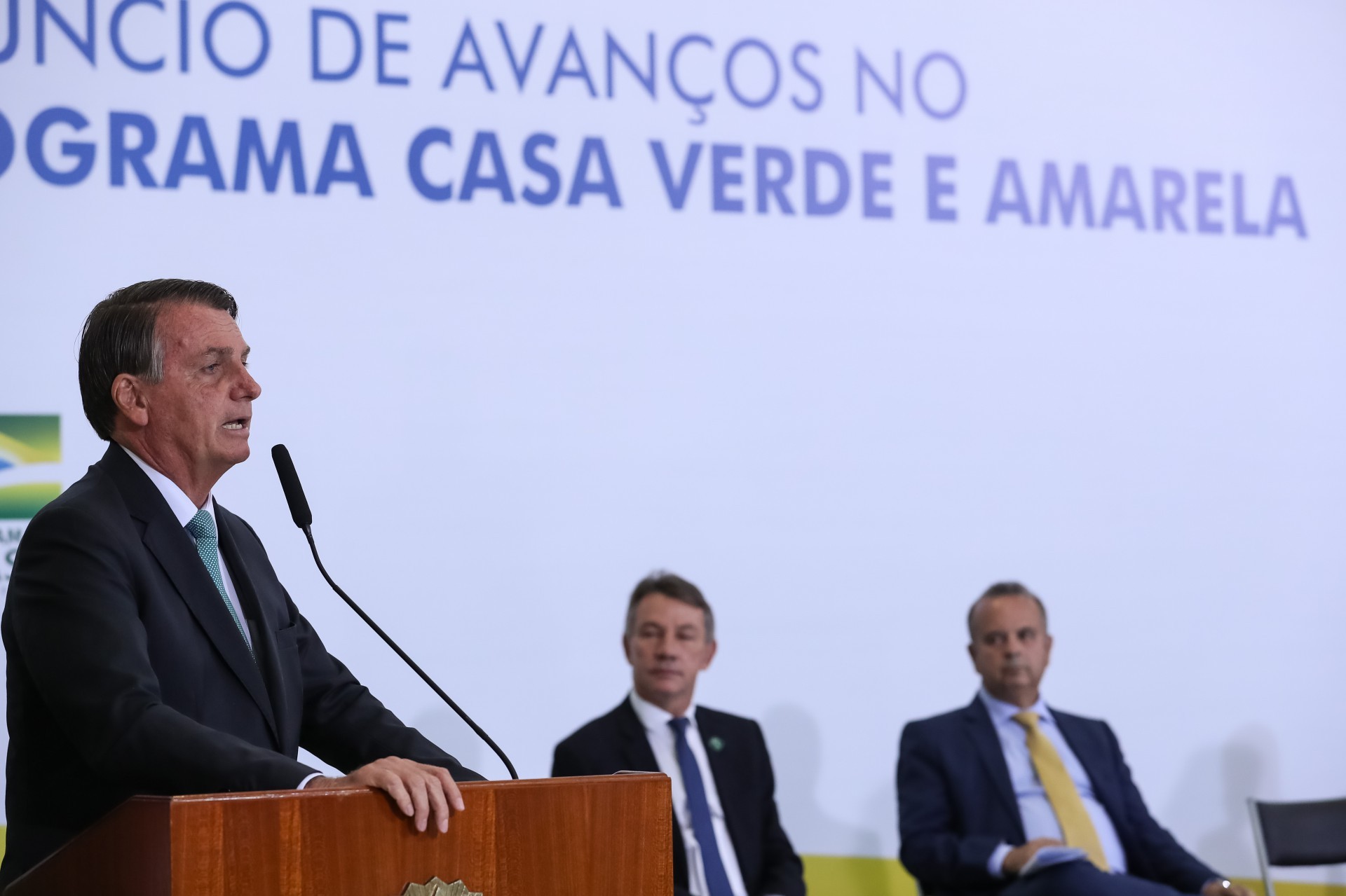 ￼Lançamento contou com o presidente Bolsonaro e comitiva federal (Foto: Marcos Corrêa/PR)