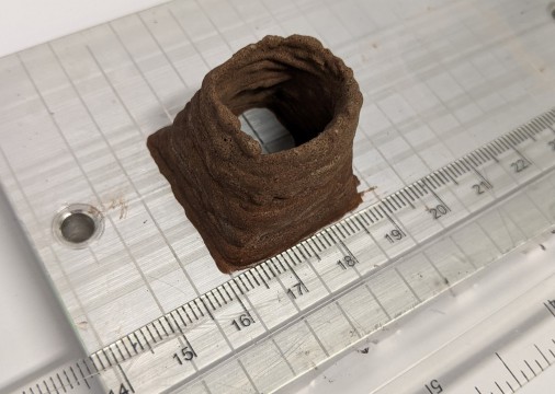 Estrutura 3D impressa com o "concreto espacial"