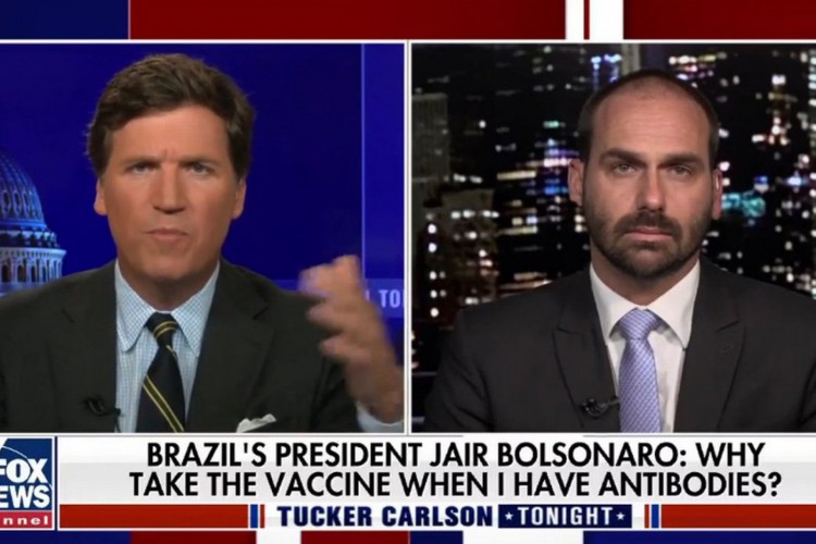 À Fox News, Eduardo Bolsonaro disse que prefeito de NY é marxista