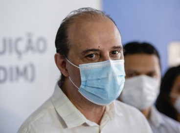 Dr. Marcos Gadelha, Secretario de Saúde do Ceara, em coletiva sobre a chegada de doses da CoronaVac compradas pelo Governo do Ceará diretamente do Instituto Butantan  