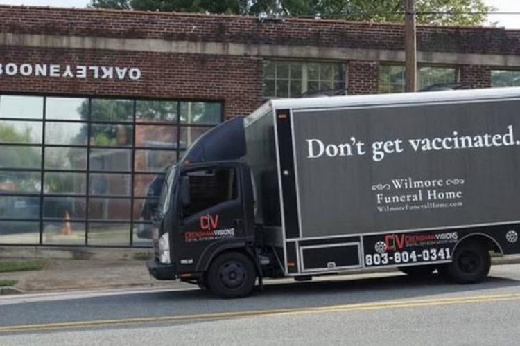 Caminhão visto nas ruas do centro de Charlotte, nos Estados Unidos. O veículo foi visto na manhã do último domingo, 19.