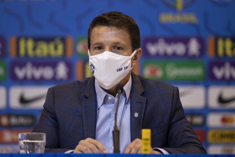 Coordenador técnico da seleção brasileira, Juninho Paulista, em entrevista coletiva na sede da CBF, no Rio de Janeiro