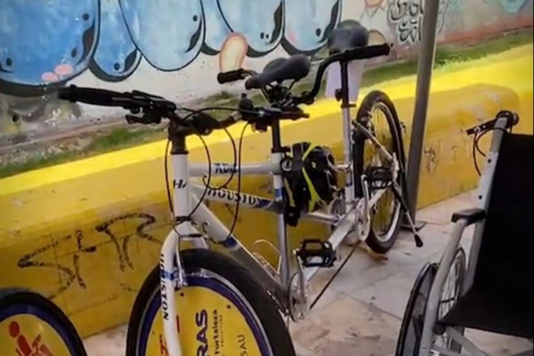 Os equipamentos do projeto Bike sem Barreiras são adaptados para a caminhabilidade acessível em Fortaleza de pessoas com deficiência