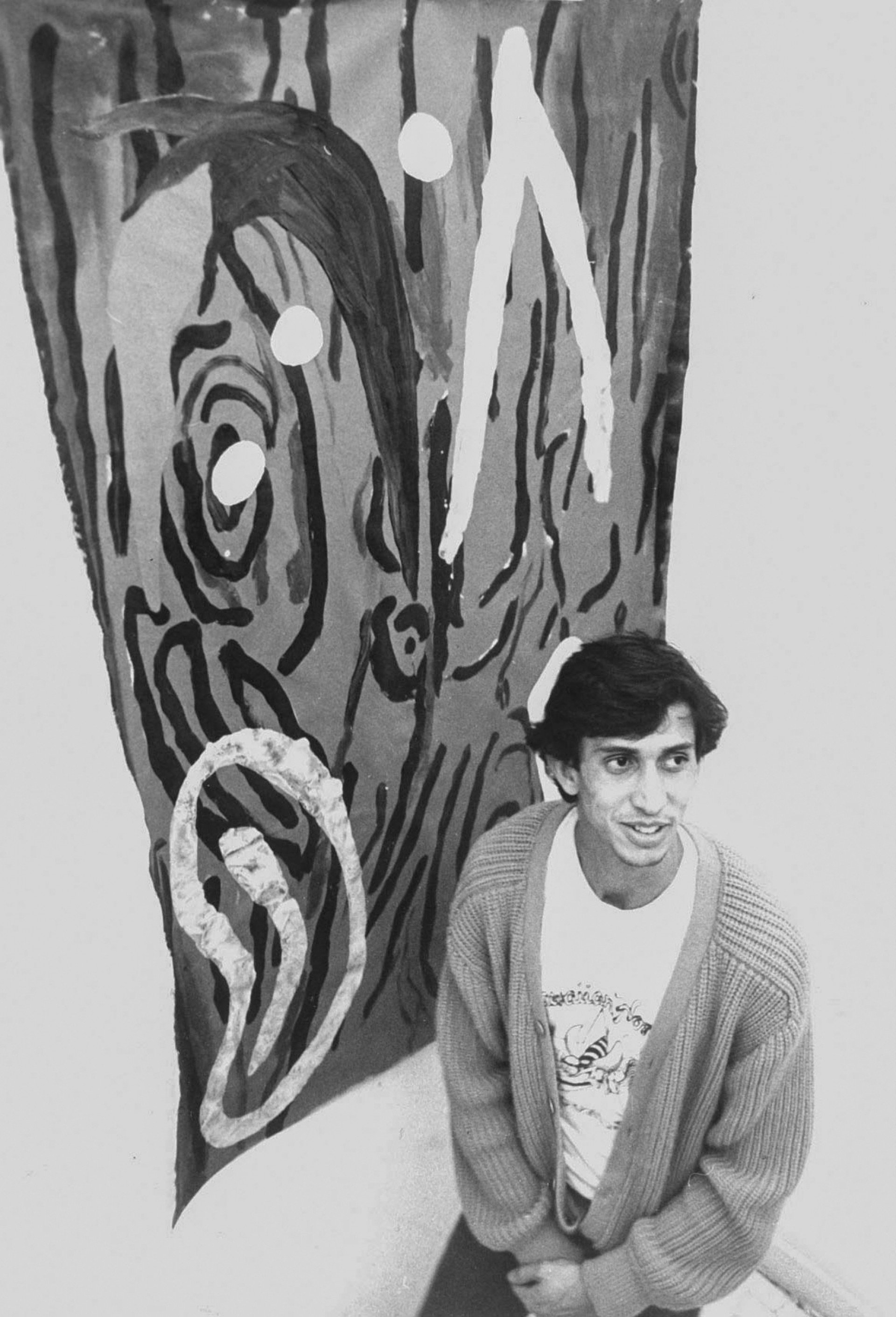 ARTISTA plástico Leonilson em registro de 1985 (Foto: OSWALDO JURNO/Agência estado)
