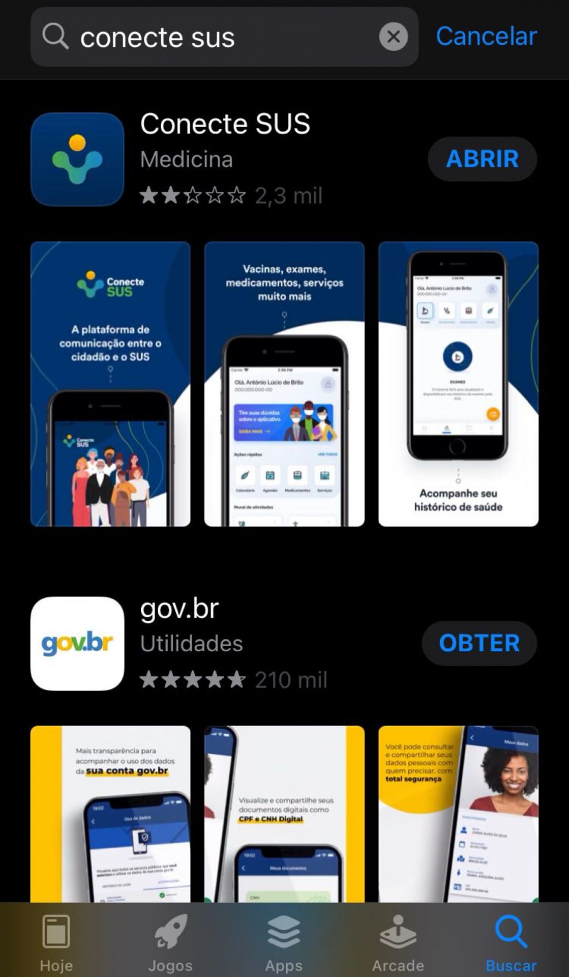 Baixe o aplicativo na sua loja de aplicativos de acordo com o sistema operacional, Android ou IOS