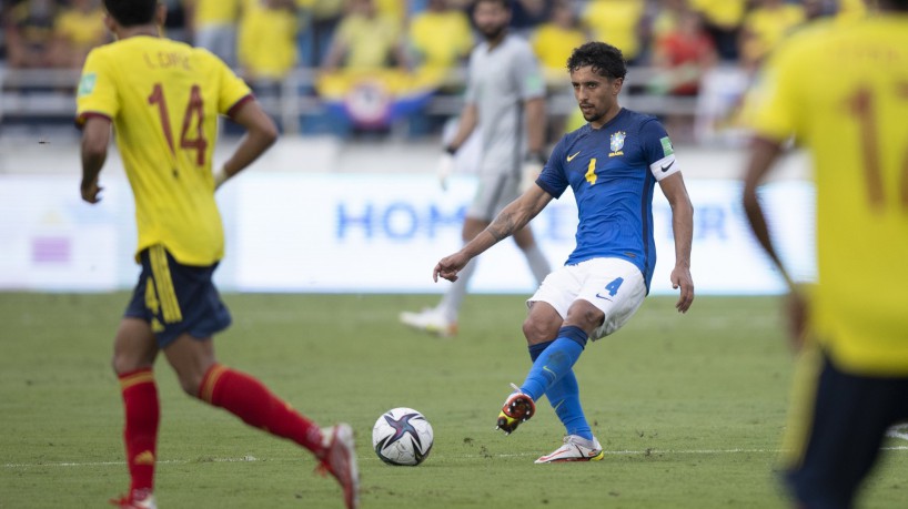 Brasil ficou no empate por 0 a 0 contra a Colômbia, em partida válida pelas Eliminatórias da Copa.(foto: Lucas Figueiredo / CBF)