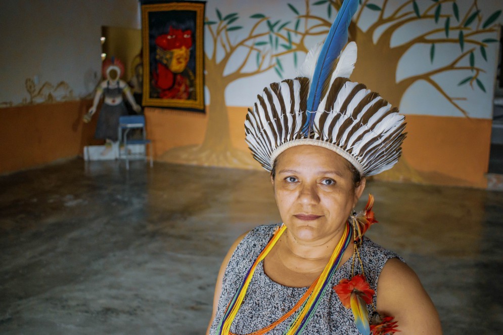 Rosa Pitaguary uma das lideranças do povo Pitaguary, que precisou lutar por uma escola diferenciada (Foto: FCO FONTENELE)