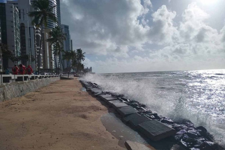 Praia de Boa Viagem, na Zona Sul do Recife.