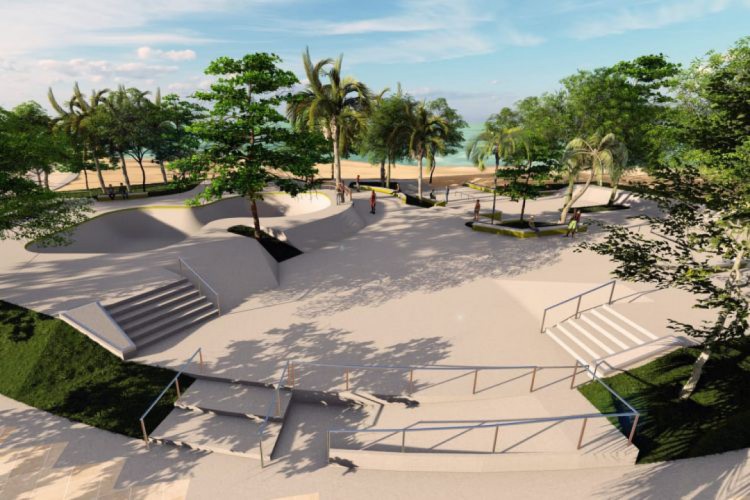 Imagem de como ficará novo skatepark de Fortaleza