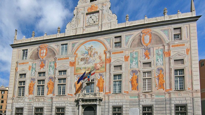 Fachado Banco di San Giorgio, o primeiro banco moderno