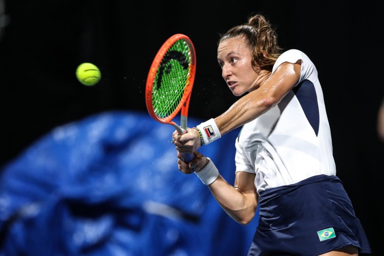 29.07.2021 - Jogos Olímpicos Tóquio 2020 - Tênis Duplas Feminino. Na foto a atleta Luisa Stefani