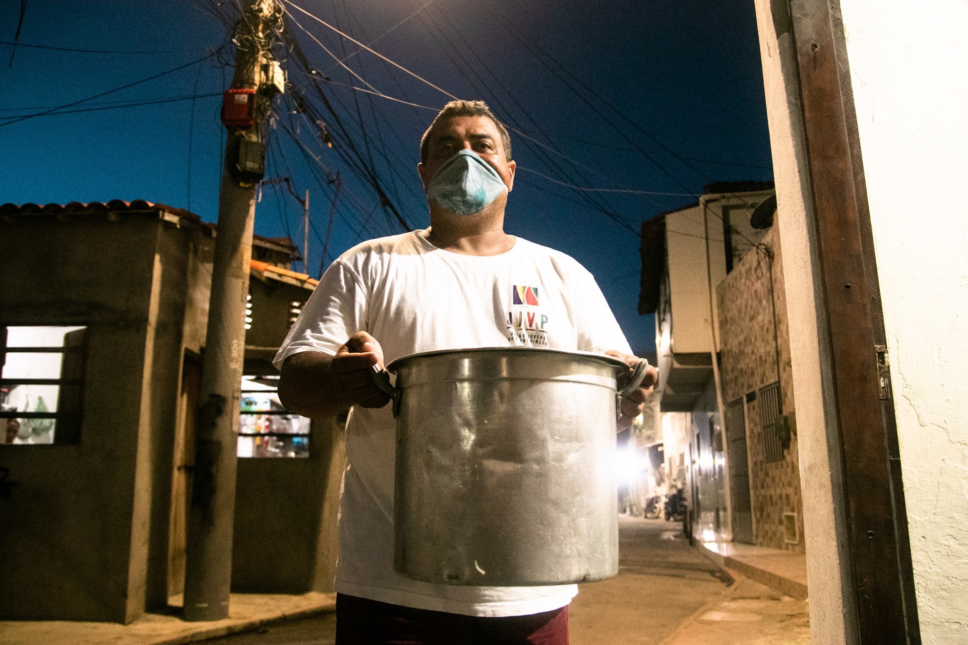 Márcio Lima, vice-presidente da União de Jovens do Vicente Pinzon, diz que o número de doações caiu em 2021 comparado a 2020