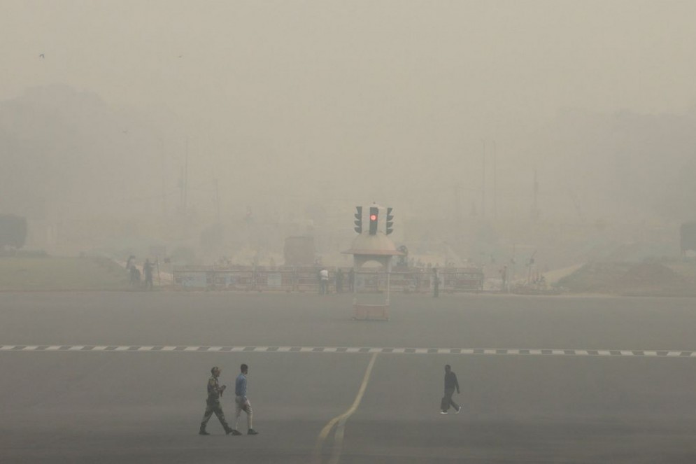 Poluição atmosférica em Nova Delhi, na Índia.(Foto: )