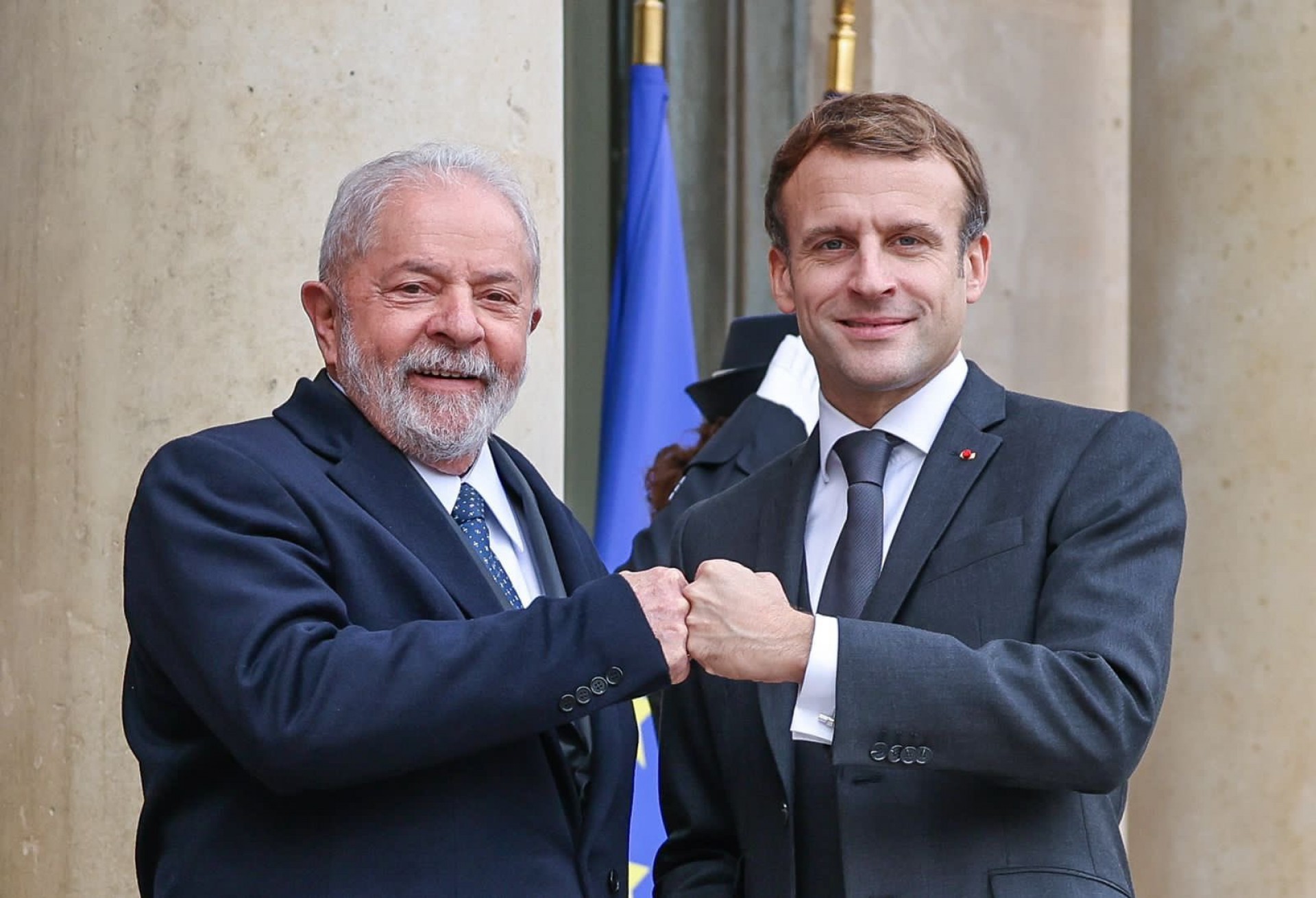LULA encontrou Macron e outras lideranças políticas francesas (Foto: Ricardo Stuckert)