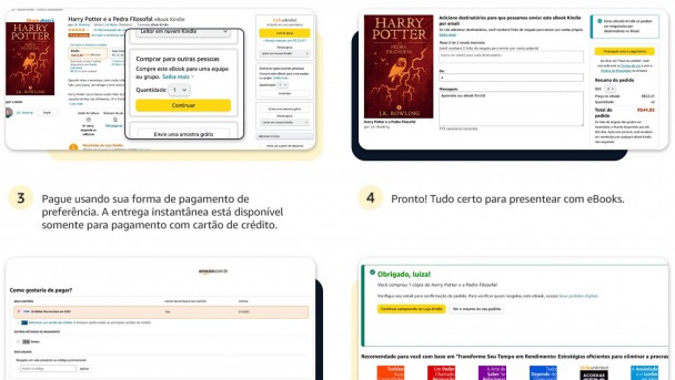 A Amazon disponibilizou aos consumidores a opção de enviar livros digitais como presentes para outros leitores