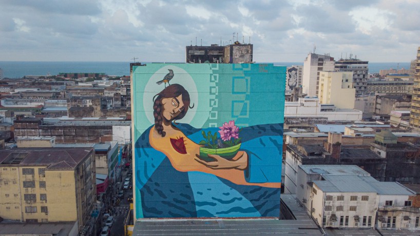 Mural Pacha Mama, Festival Concreto.(foto: Ariel Gomes)