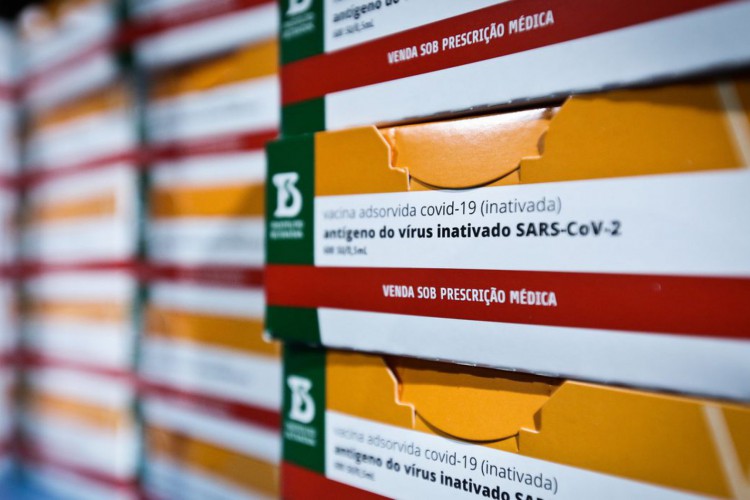 Chegada de 59.800 doses da vacina CoronaVac (17.03.2021)
Foto: Breno Esaki/Agência Saúde DF