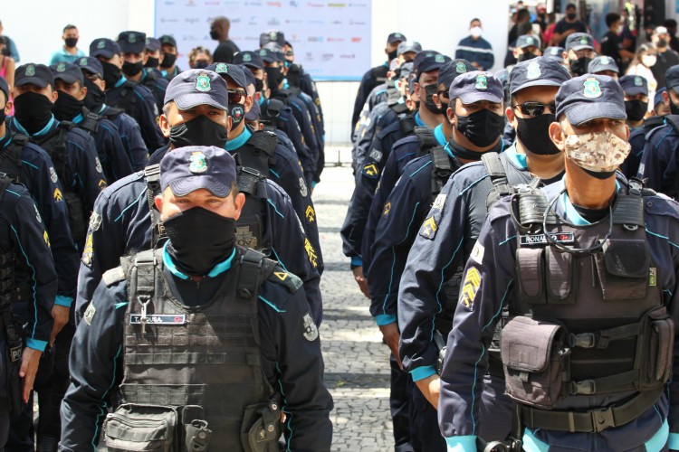 FORTALEZA,CE, BRASIL, 26.11.2021: Lançamento da operação Centro Seguro. Praça do Ferreira.  (Fotos: Fabio Lima/O POVO)