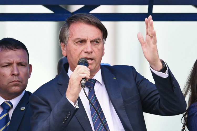 ￼Bolsonaro em novo partido e, como sempre, com discurso de palanque eleitoral(Foto: EVARISTO SA/AFP)