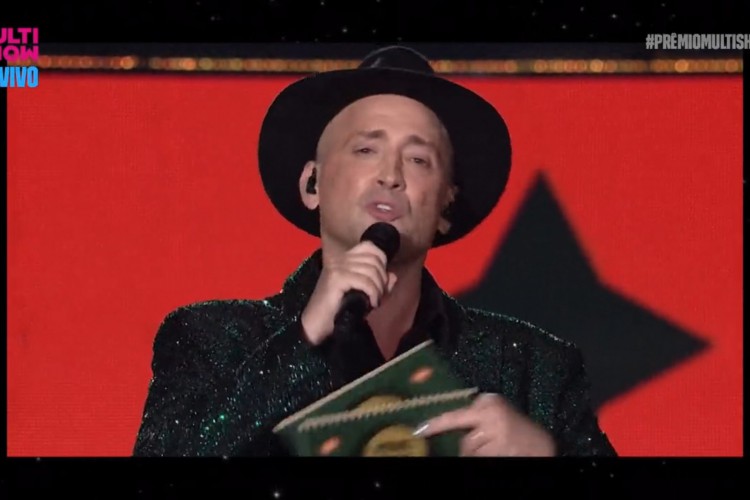 Entre as homenagens, um vídeo com momentos de Paulo Gustavo em cerimônias do Prêmio Multishow; humorista participou de diversas edições do evento desde 2011