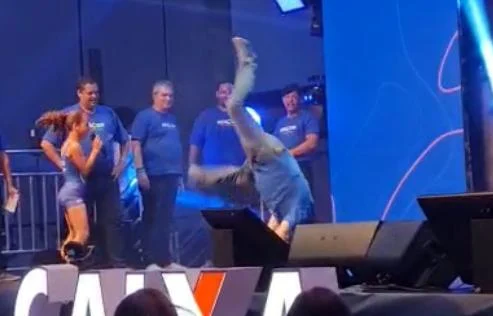 João Gustavo Haenel Neto, um dos vice-presidentes da Caixa e autodeclarado deficiente, deu cambalhota após pedido de presidente da instituição 