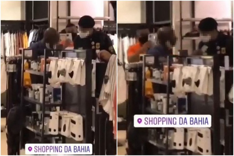 Homem negro foi abordado por um segurança, que pediu para revistar sua mochila, acusando-o de roubo. O caso foi filmado por uma pessoa que passava no momento e vídeo viralizou nas redes sociais