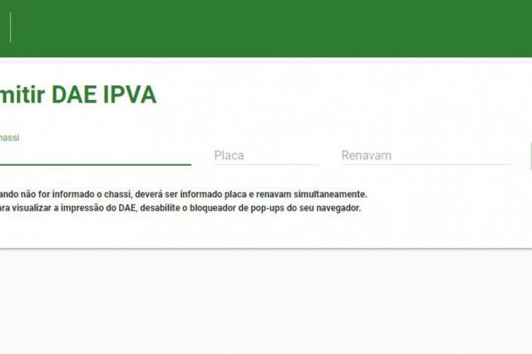 Dados para emissão do IPVA 2022 Ceará