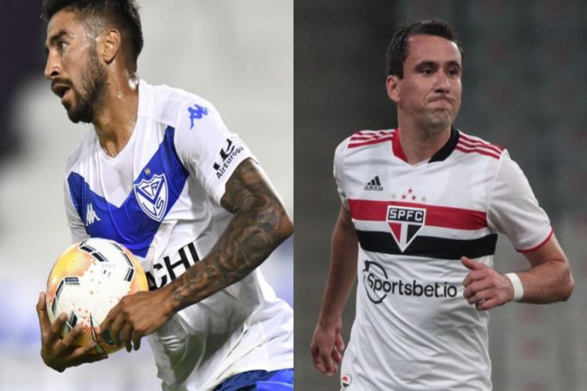 Lucero e Pablo foram alvos de Fortaleza e Ceará no mercado da bola (Foto: Staff images /CONMEBOL; Rubens Chiri/saopaulofc.net)