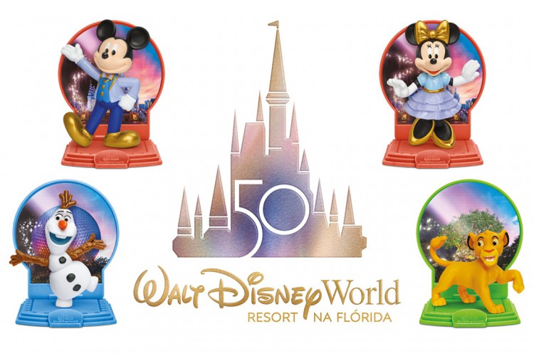 Os brindes de 50 anos do Walt Disney World podem ser adquiridos por meio de um McLanche Feliz, da McDonalds; saiba mais 