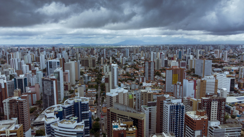 Fortaleza, Ce, BR - 011.01.22 Vista aérea de Fortaleza em dia nublado (Fco Fontenele/O POVO(foto: FCO FONTENELE)