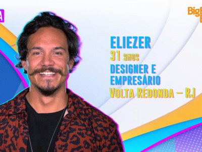 Eliezer é o quarto participante confirmado no BBB 22. Ele é do grupo Pipoca.