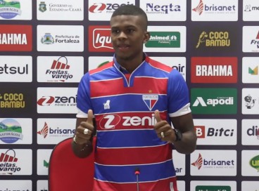 Brayan Ceballos foi apresentado pelo Fortaleza nessa segunda-feira, 17 