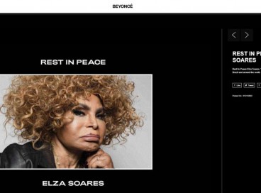 Em seu site oficial, Beyoncé homenageou Elza Soares, que morreu nessa quinta, 20. No ano passado, a estadunidense havia enviado desejos de aniversário para Elza  