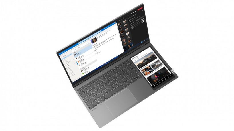 Lenovo ThinkBook Plus tem duas telas, sendo uma ao lado do teclado