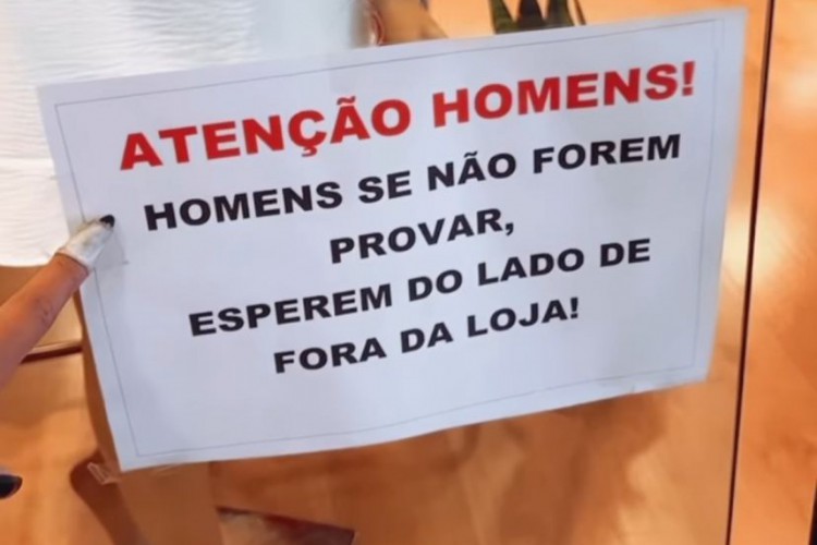 Andrea Costa, influencer e empresária cearense proíbe entrada de homens em loja. A ação foi tomada depois de diversos casos de assédio e desrespeito contra clientes, funcionárias e modelos da loja.